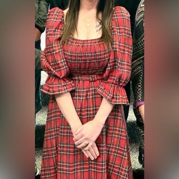 Cupshe Red Plaid Dress - Picture 4 of 4